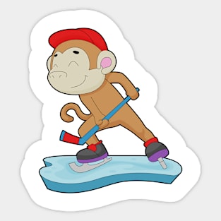 Monkey Field hockey Hockey stick Sports Sticker